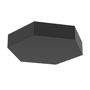 Блок Gexus 520х600 Solid подвесной RAL9005 черный муар
